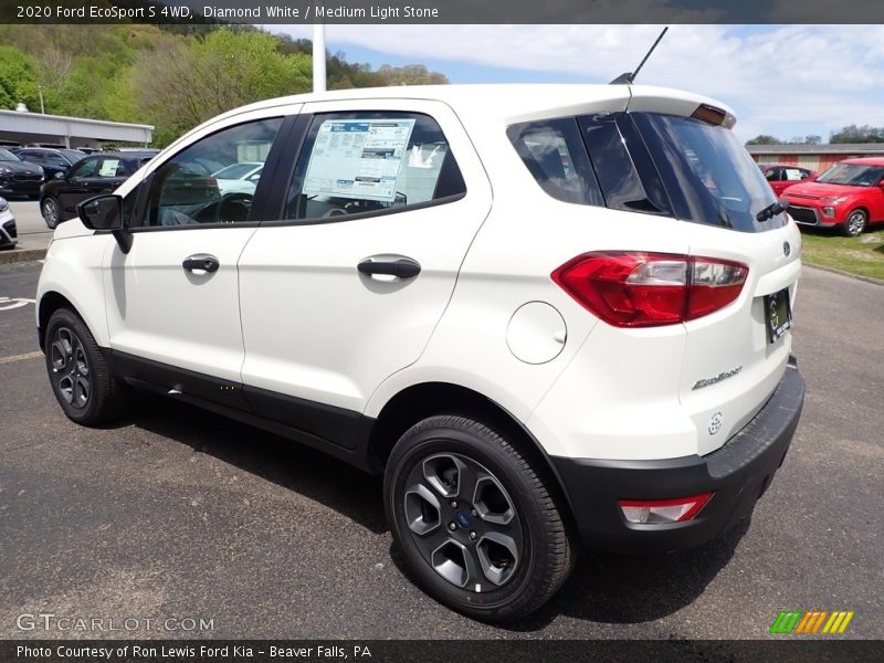 Diamond White / Medium Light Stone 2020 Ford EcoSport S 4WD