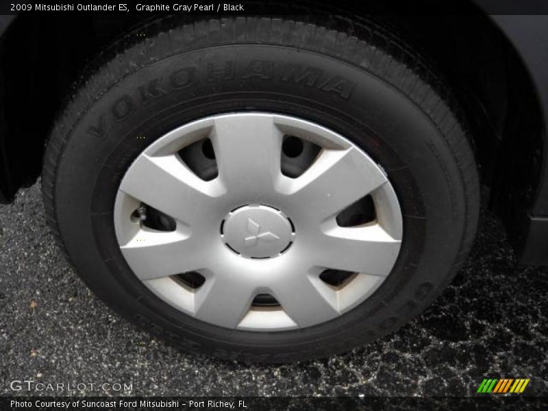 Graphite Gray Pearl / Black 2009 Mitsubishi Outlander ES