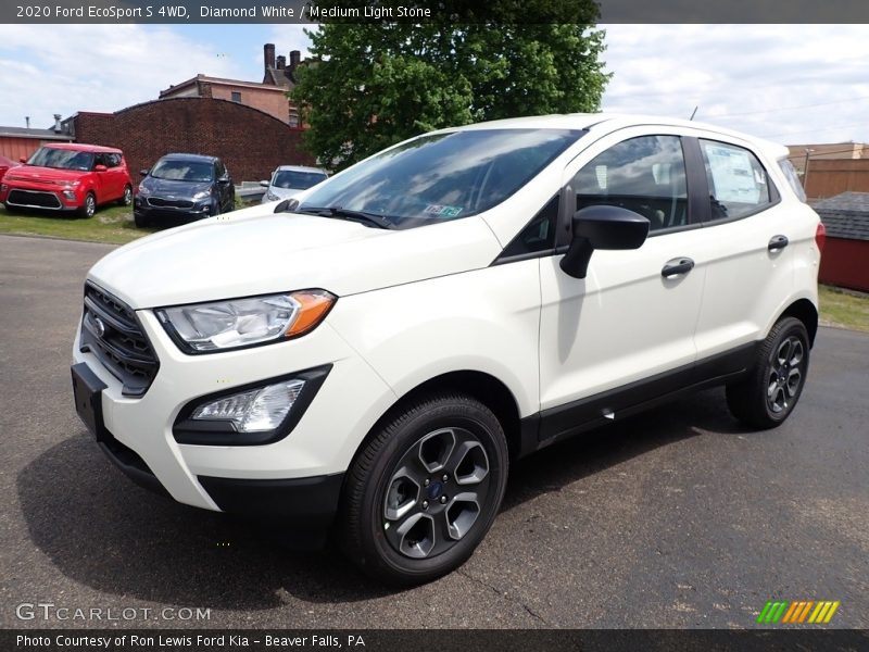 Diamond White / Medium Light Stone 2020 Ford EcoSport S 4WD