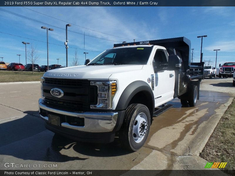 Oxford White / Earth Gray 2019 Ford F550 Super Duty XL Regular Cab 4x4 Dump Truck