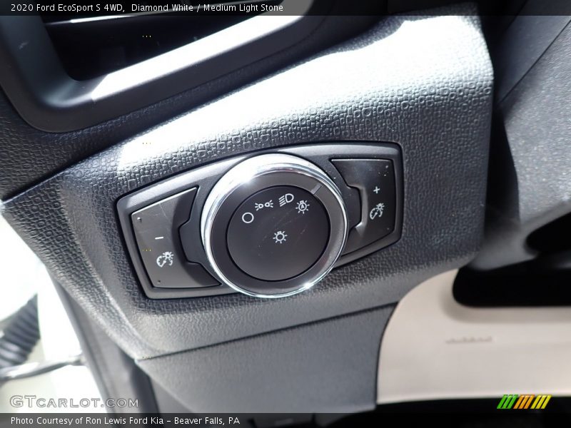 Diamond White / Medium Light Stone 2020 Ford EcoSport S 4WD