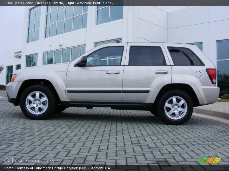 Light Graystone Pearl / Khaki 2008 Jeep Grand Cherokee Laredo