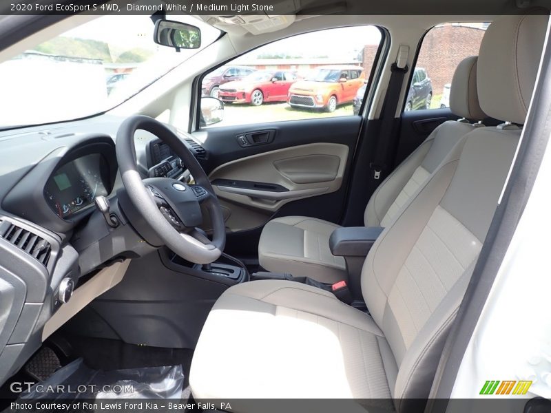 Diamond White / Medium Light Stone 2020 Ford EcoSport S 4WD