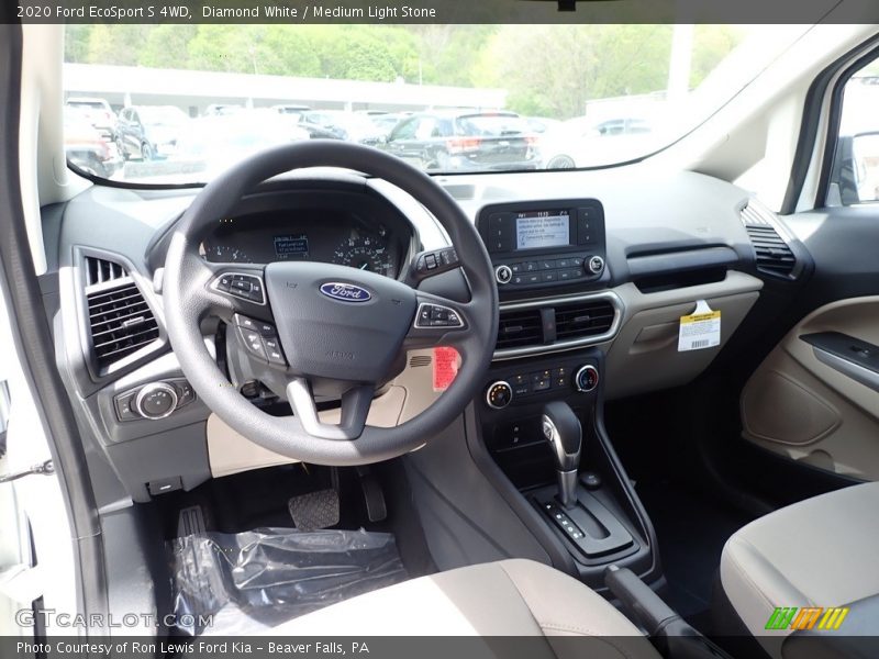 Diamond White / Medium Light Stone 2020 Ford EcoSport S 4WD