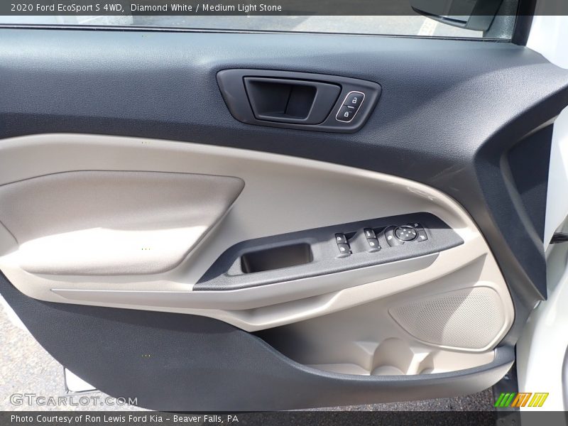 Diamond White / Medium Light Stone 2020 Ford EcoSport S 4WD