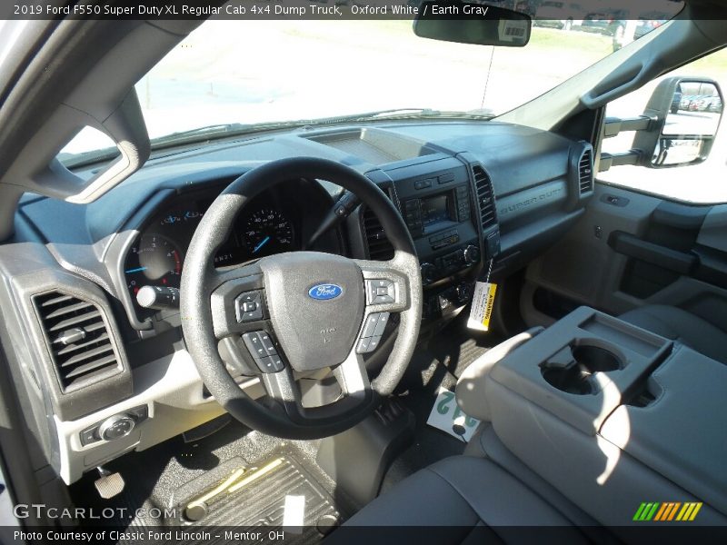 Oxford White / Earth Gray 2019 Ford F550 Super Duty XL Regular Cab 4x4 Dump Truck