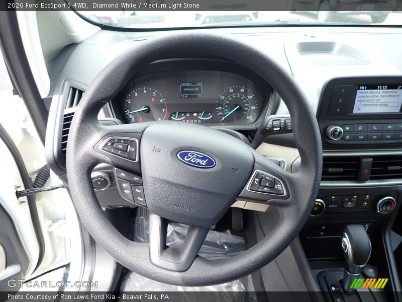 Diamond White / Medium Light Stone 2020 Ford EcoSport S 4WD