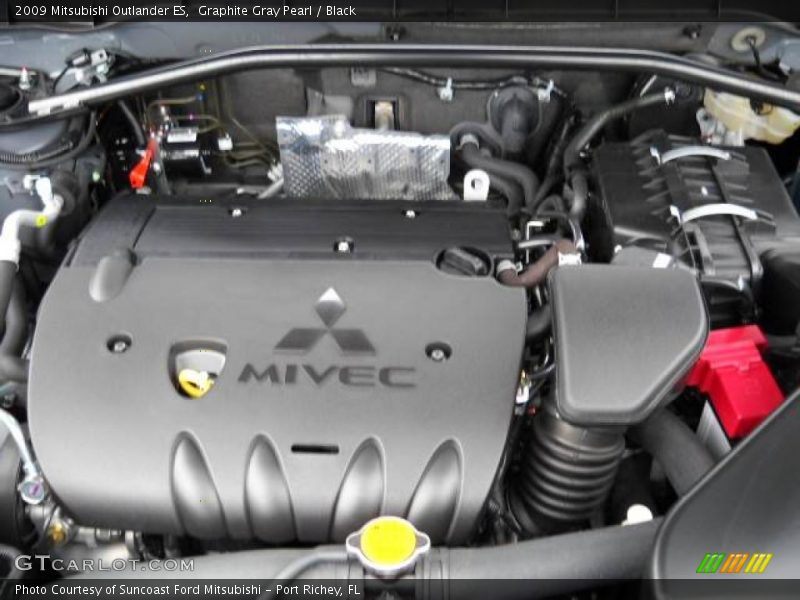 Graphite Gray Pearl / Black 2009 Mitsubishi Outlander ES