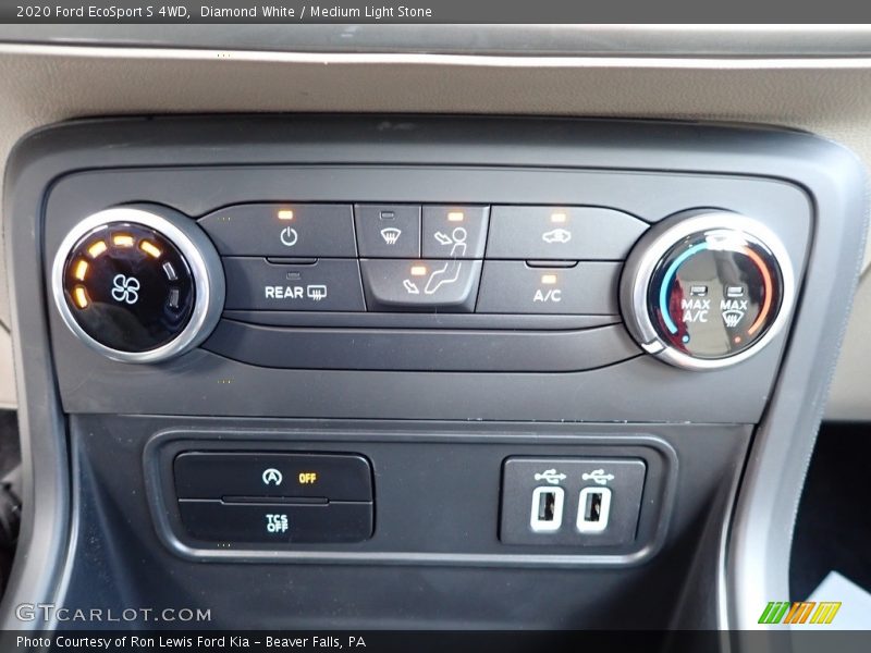 Diamond White / Medium Light Stone 2020 Ford EcoSport S 4WD