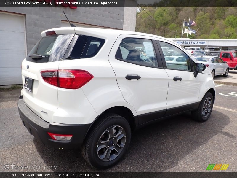 Diamond White / Medium Light Stone 2020 Ford EcoSport S 4WD