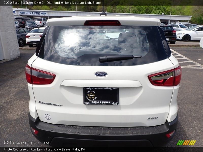 Diamond White / Medium Light Stone 2020 Ford EcoSport S 4WD