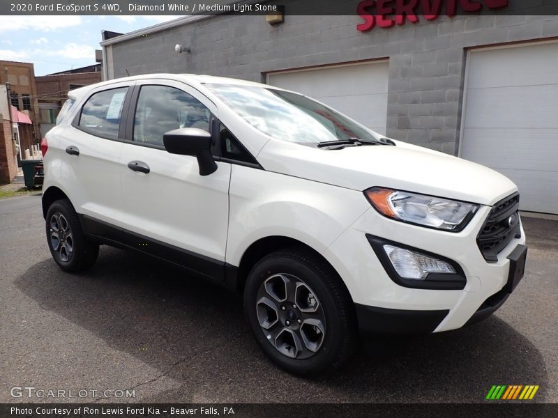 Diamond White / Medium Light Stone 2020 Ford EcoSport S 4WD