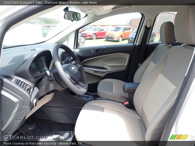 Diamond White / Medium Light Stone 2020 Ford EcoSport S 4WD