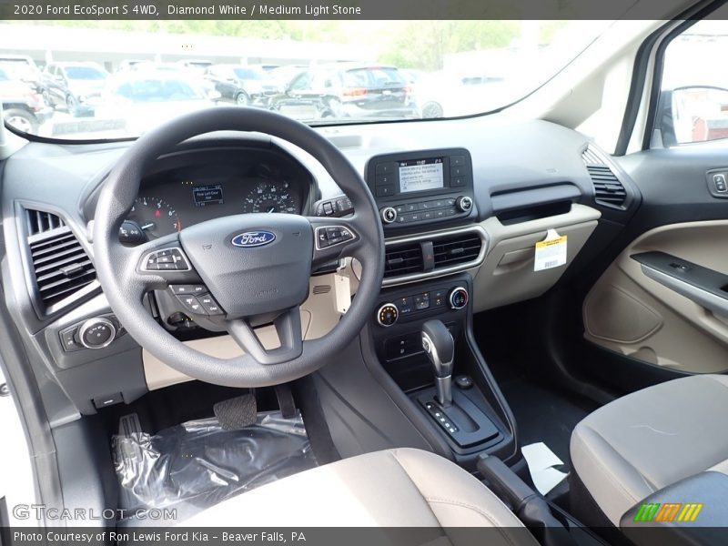 Diamond White / Medium Light Stone 2020 Ford EcoSport S 4WD