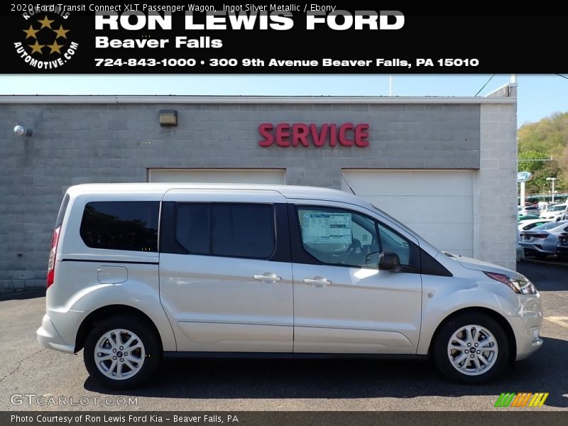 Ingot Silver Metallic / Ebony 2020 Ford Transit Connect XLT Passenger Wagon