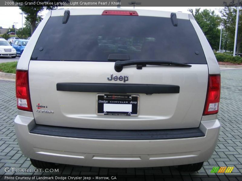 Light Graystone Pearl / Khaki 2008 Jeep Grand Cherokee Laredo