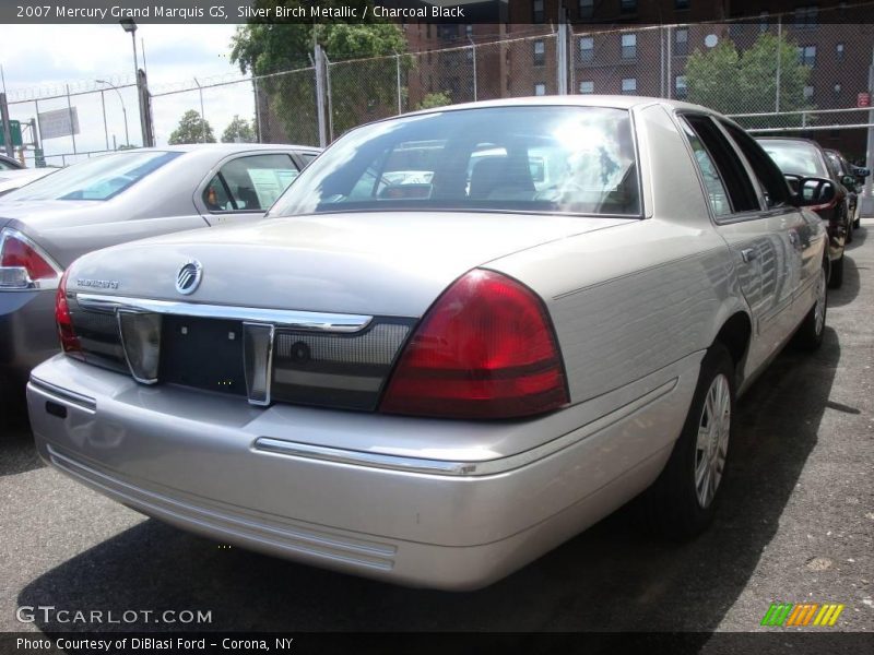 Silver Birch Metallic / Charcoal Black 2007 Mercury Grand Marquis GS