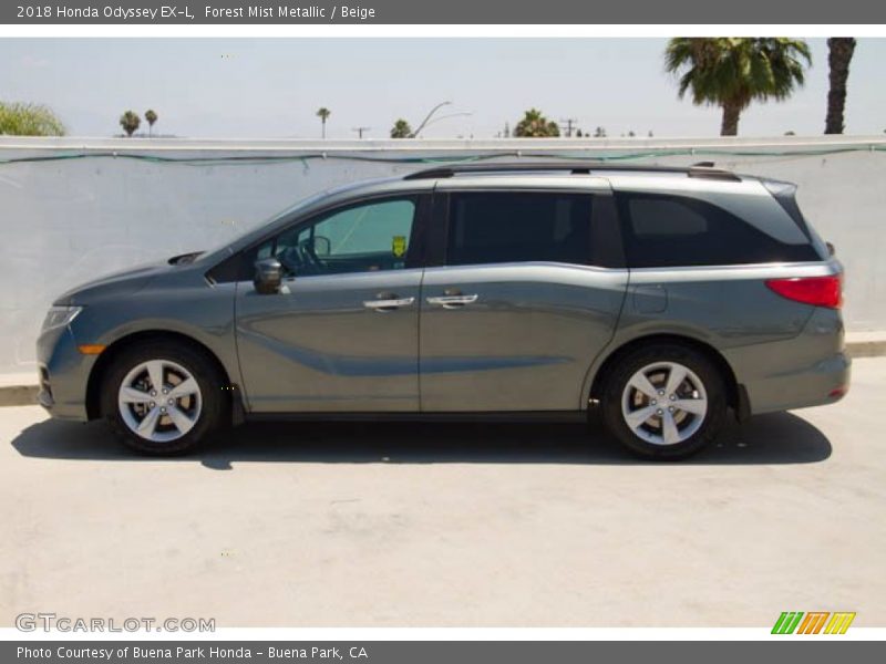 Forest Mist Metallic / Beige 2018 Honda Odyssey EX-L