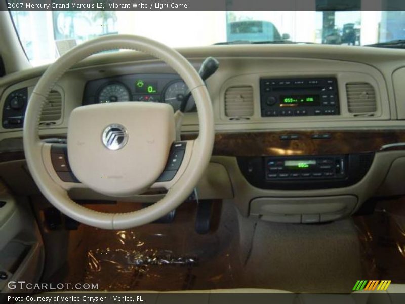 Vibrant White / Light Camel 2007 Mercury Grand Marquis LS