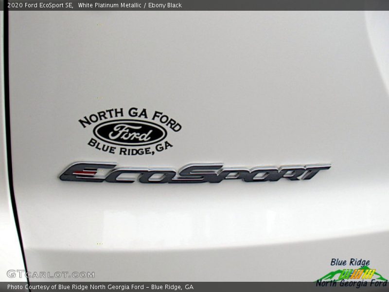 White Platinum Metallic / Ebony Black 2020 Ford EcoSport SE