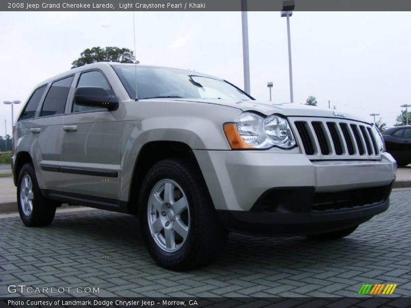 Light Graystone Pearl / Khaki 2008 Jeep Grand Cherokee Laredo