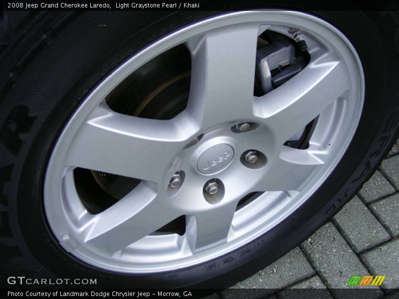 Light Graystone Pearl / Khaki 2008 Jeep Grand Cherokee Laredo