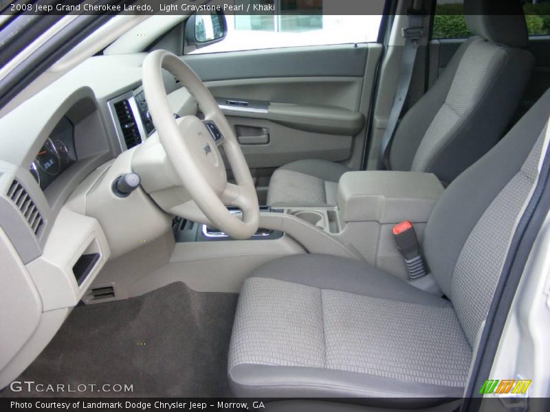 Light Graystone Pearl / Khaki 2008 Jeep Grand Cherokee Laredo