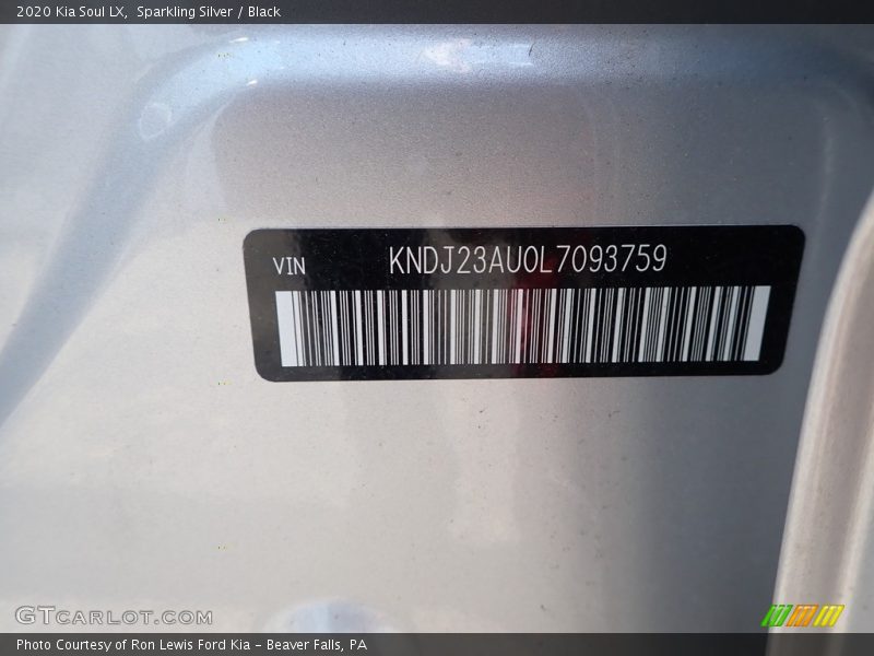 Sparkling Silver / Black 2020 Kia Soul LX