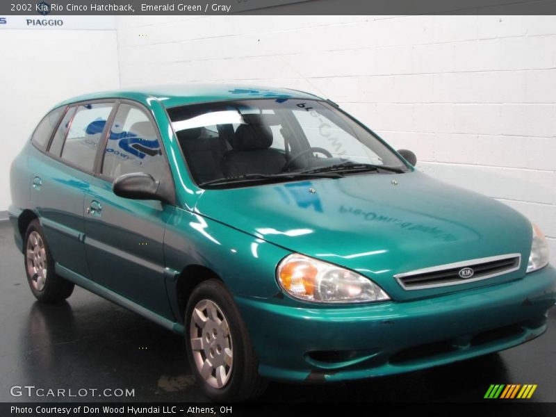 Emerald Green / Gray 2002 Kia Rio Cinco Hatchback