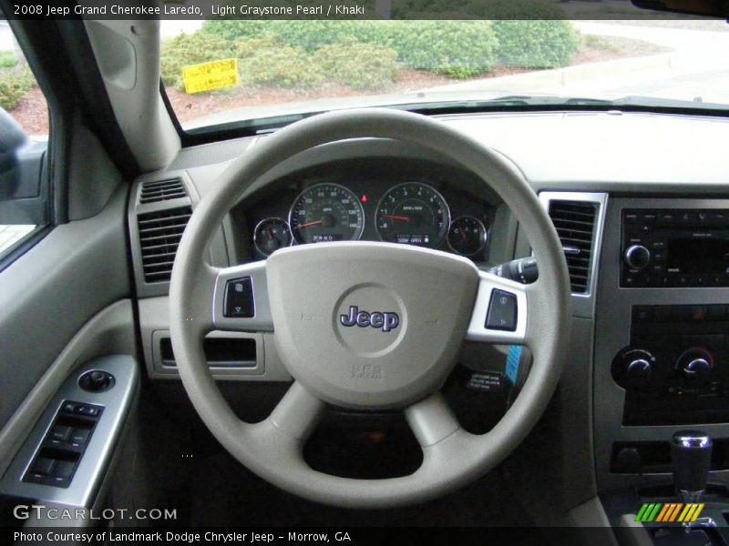 Light Graystone Pearl / Khaki 2008 Jeep Grand Cherokee Laredo