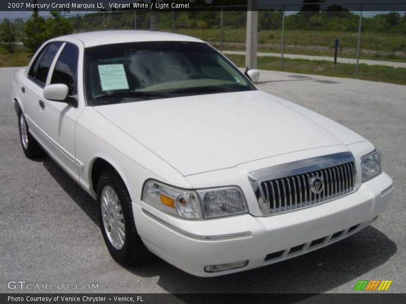 Vibrant White / Light Camel 2007 Mercury Grand Marquis LS