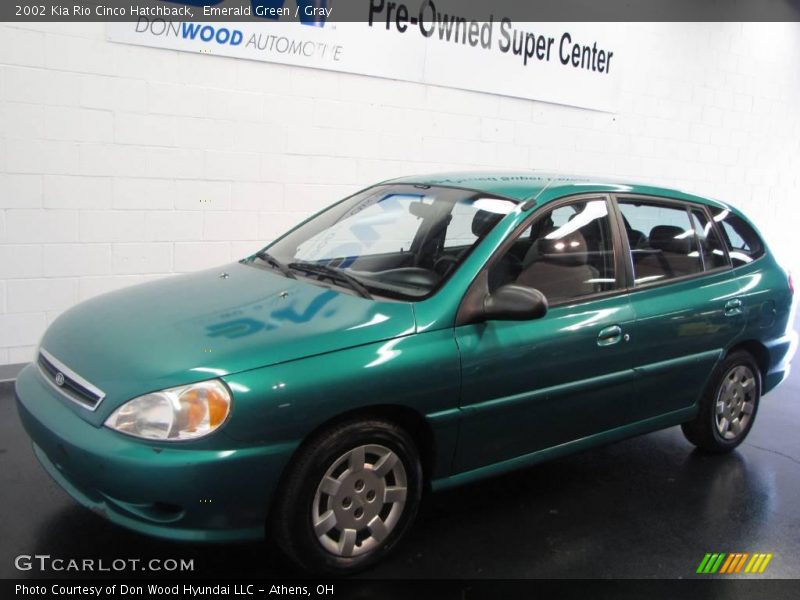 Emerald Green / Gray 2002 Kia Rio Cinco Hatchback