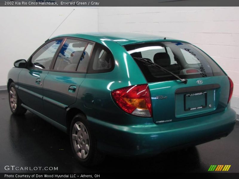 Emerald Green / Gray 2002 Kia Rio Cinco Hatchback