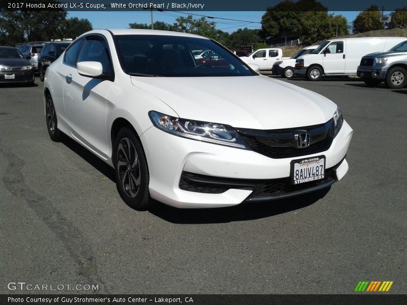 White Orchid Pearl / Black/Ivory 2017 Honda Accord LX-S Coupe