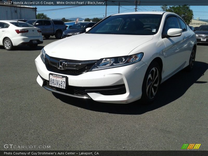 White Orchid Pearl / Black/Ivory 2017 Honda Accord LX-S Coupe