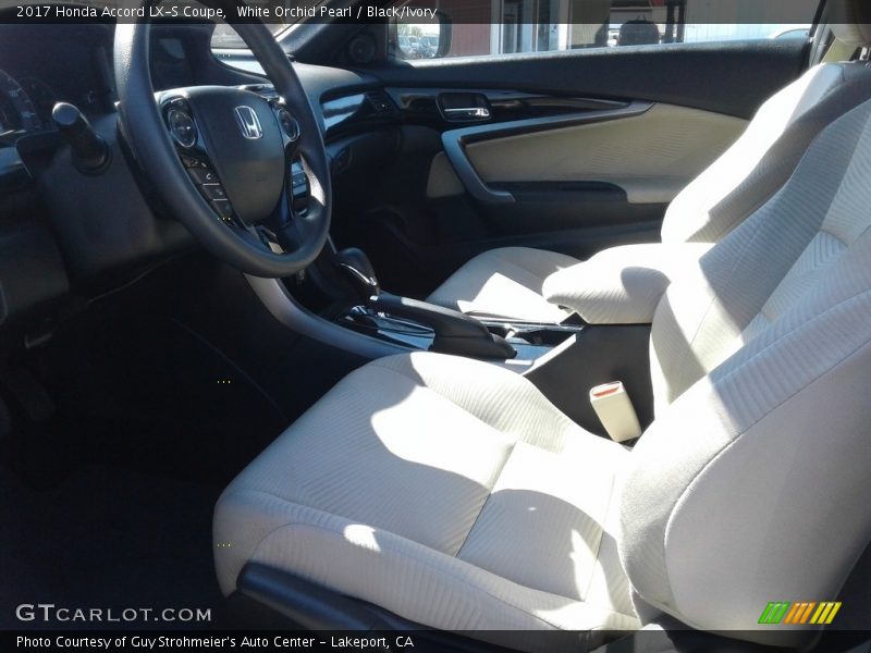 White Orchid Pearl / Black/Ivory 2017 Honda Accord LX-S Coupe