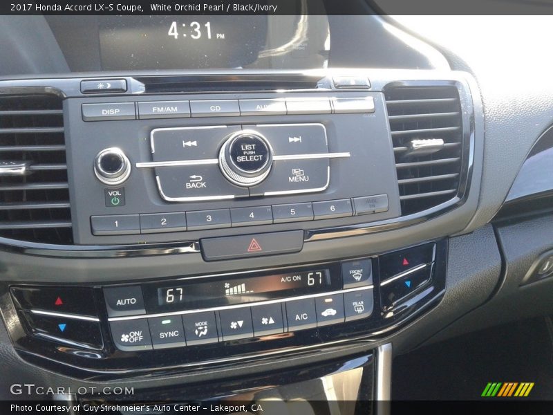 White Orchid Pearl / Black/Ivory 2017 Honda Accord LX-S Coupe