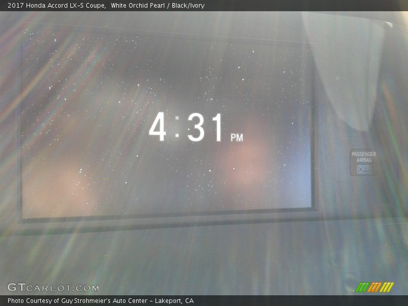 White Orchid Pearl / Black/Ivory 2017 Honda Accord LX-S Coupe