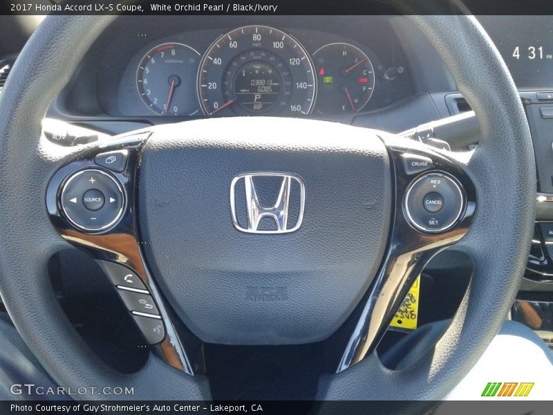 White Orchid Pearl / Black/Ivory 2017 Honda Accord LX-S Coupe