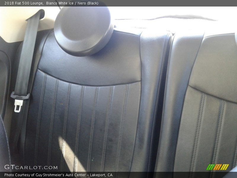 Bianco White Ice / Nero (Black) 2018 Fiat 500 Lounge