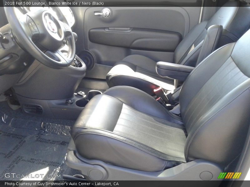 Bianco White Ice / Nero (Black) 2018 Fiat 500 Lounge