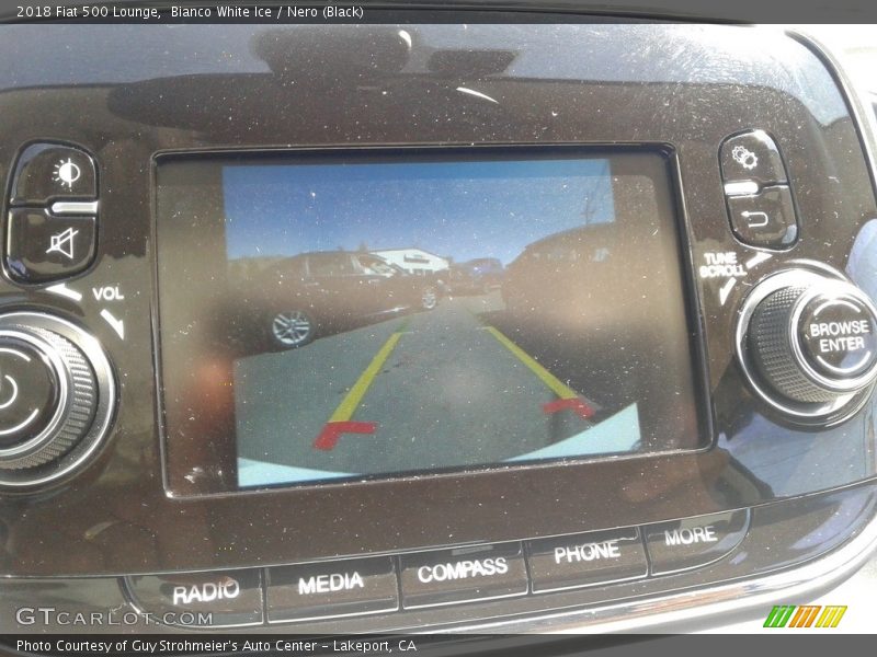 Bianco White Ice / Nero (Black) 2018 Fiat 500 Lounge