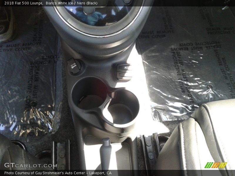Bianco White Ice / Nero (Black) 2018 Fiat 500 Lounge