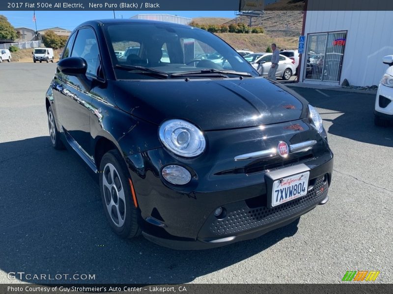 Nero Puro (Black) / Black 2017 Fiat 500e All Electric