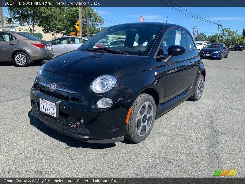 Nero Puro (Black) / Black 2017 Fiat 500e All Electric