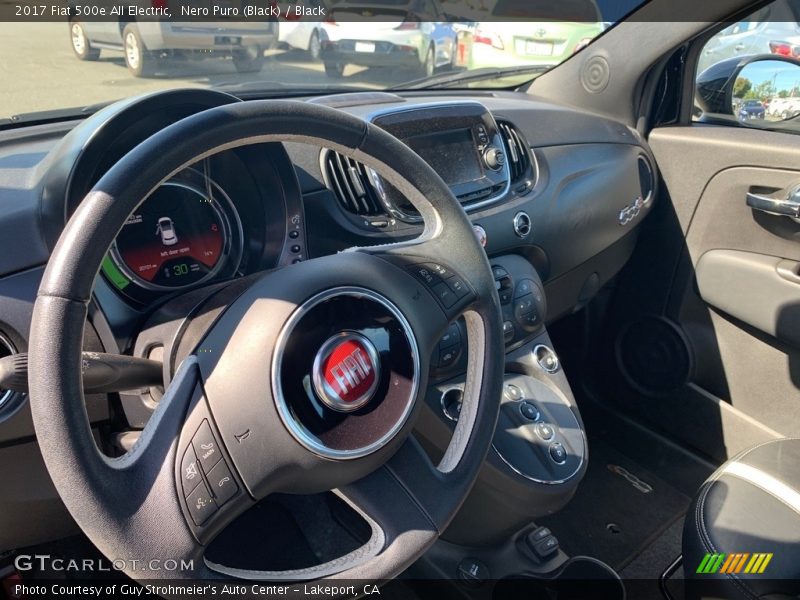 Nero Puro (Black) / Black 2017 Fiat 500e All Electric