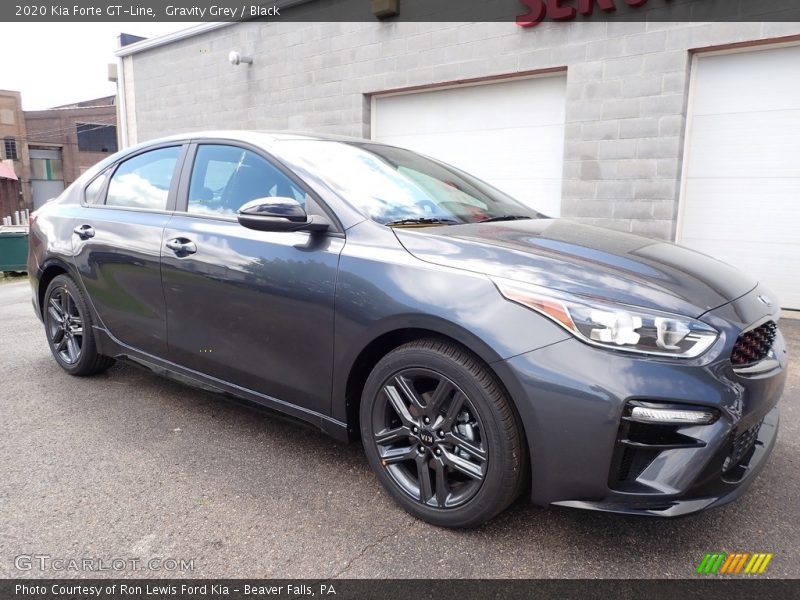 Gravity Grey / Black 2020 Kia Forte GT-Line