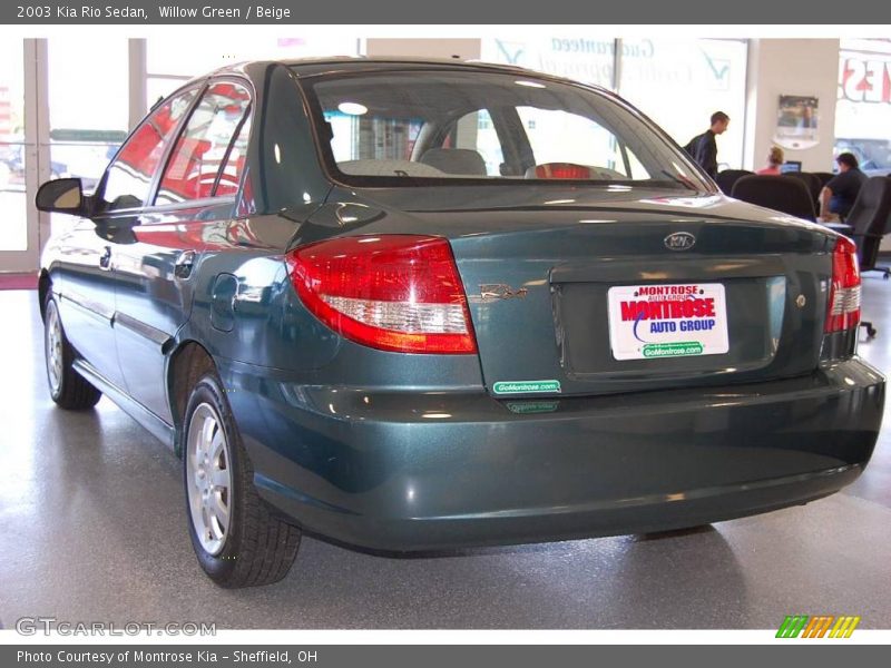 Willow Green / Beige 2003 Kia Rio Sedan