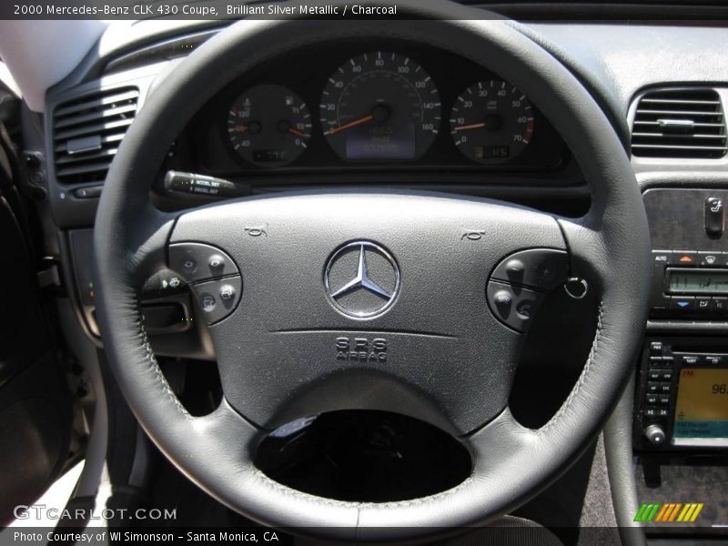 Brilliant Silver Metallic / Charcoal 2000 Mercedes-Benz CLK 430 Coupe
