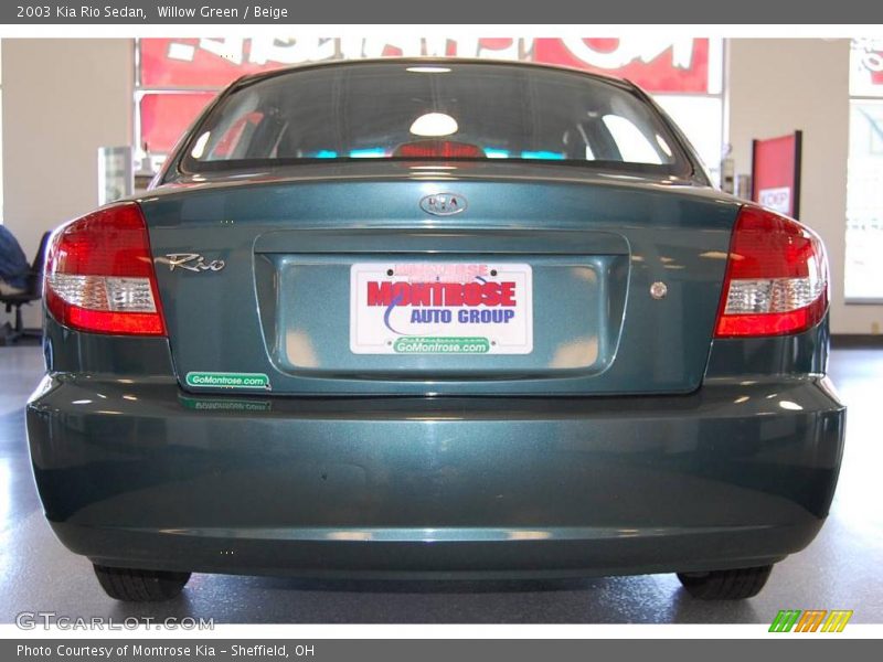Willow Green / Beige 2003 Kia Rio Sedan